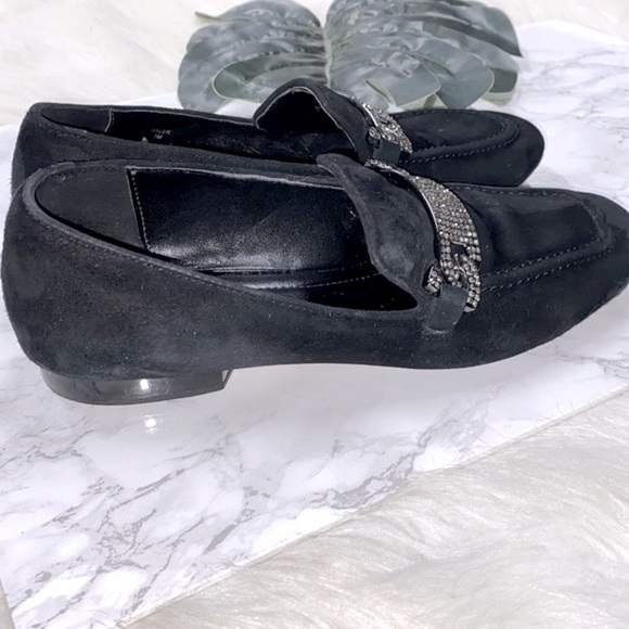 Donald J Pliner black suede loafers size 7M - Picture 4 of 9